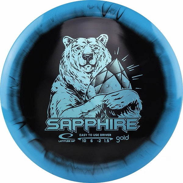 Latitude 64 Sapphire Gold Orbit Inverted Stamp