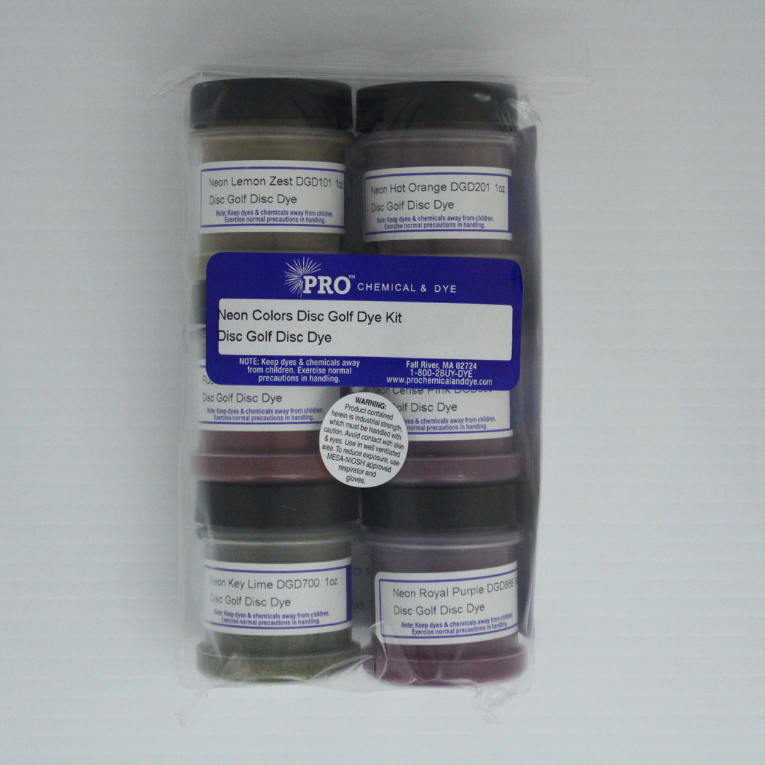 PRO Chemical & Dye - Neon Colours Disc Golf Dye Kit