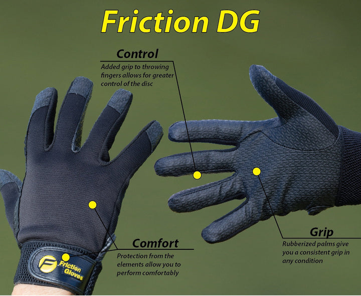 Friction Disc Golf Gloves with Fleece Lining (Pair)